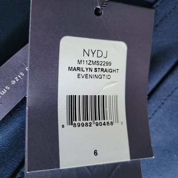NYDJ Ponte Knit Marilyn Straight Leg Pants Navy Size 6 - Picture 15 of 15